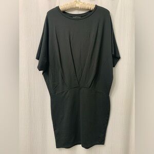 Athleta Dress Women Medium Gray Pronto Pleated Dolman Sleeve Stretch